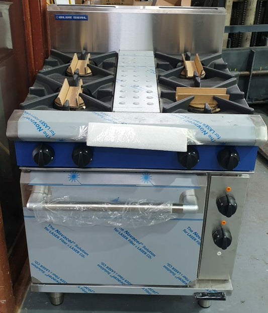 Blue Seal Evolution Series GE54D 4 Gas Burner with Electric Convection Oven