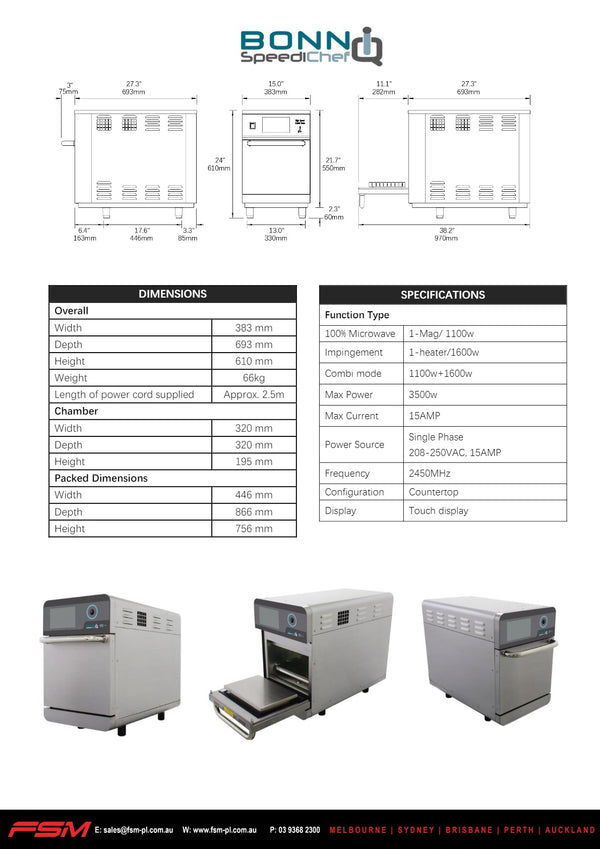 Bonn iQ Speedichef - Speed Oven