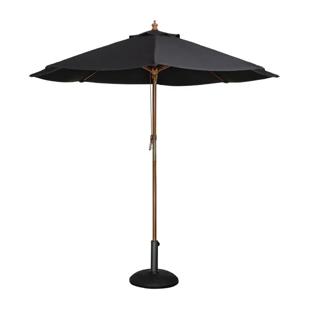 Bolero CB514 - 2.5m Black Round Pulley Umbrella
