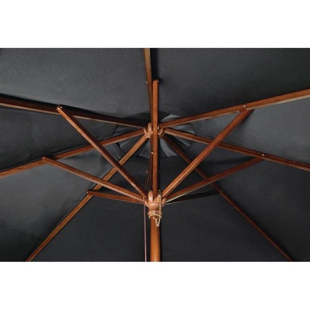 Bolero CB514 - 2.5m Black Round Pulley Umbrella