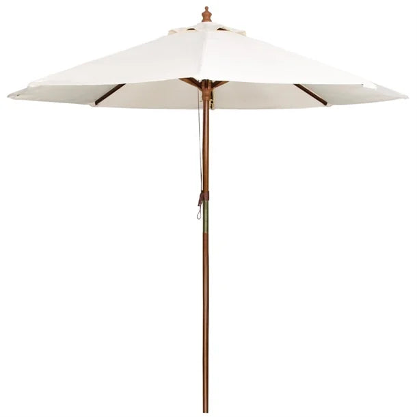 Bolero CB516 - 3m Cream Round Pulley Umbrella