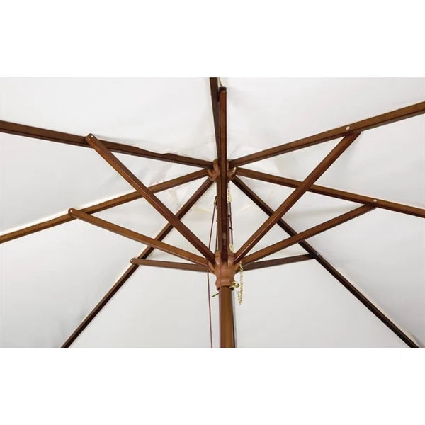 Bolero CB516 - 3m Cream Round Pulley Umbrella