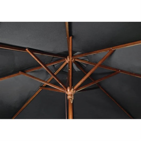 Bolero CB517 - 3m Black Round Pulley Umbrella