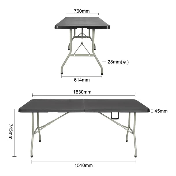 Bolero CB518 - 6ft Long Centre Folding Table