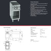 Giorik CE92QGT - 2 Burner Cook Top on Open Base