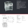 Giorik CE94QGT - 4 Burner Cook Top on Open Base