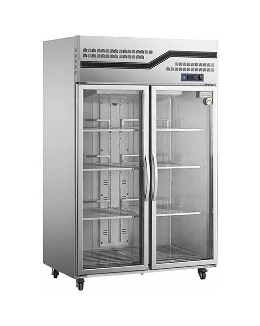Snow Village CFR-40B2F(HB) - Stainless Steel Two Glass Door Fridge
