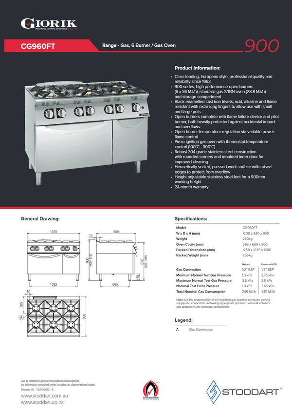 Giorik CG960FT - Range Oven