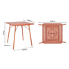 Bolero CK064 - Terracotta Square Slatted Steel Table 700mm