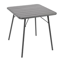 Bolero CS730 - Slatted Square Steel Table 700mm