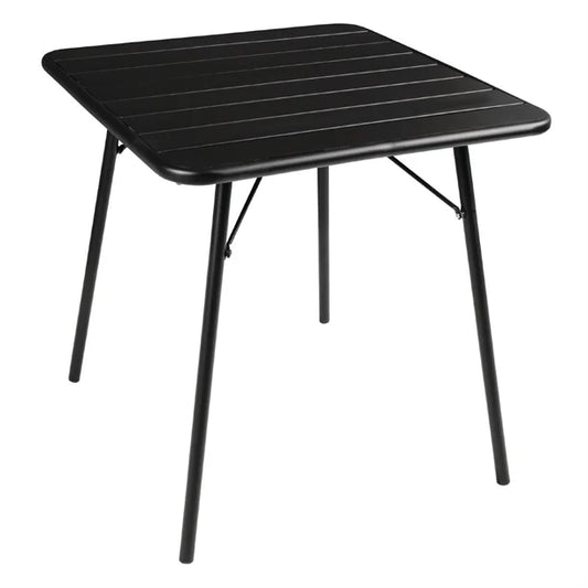 Bolero CS731 - Slatted Square Steel Table 700mm