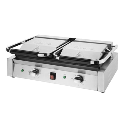 Apuro CU604-A - Ribbed Double Contact Grill