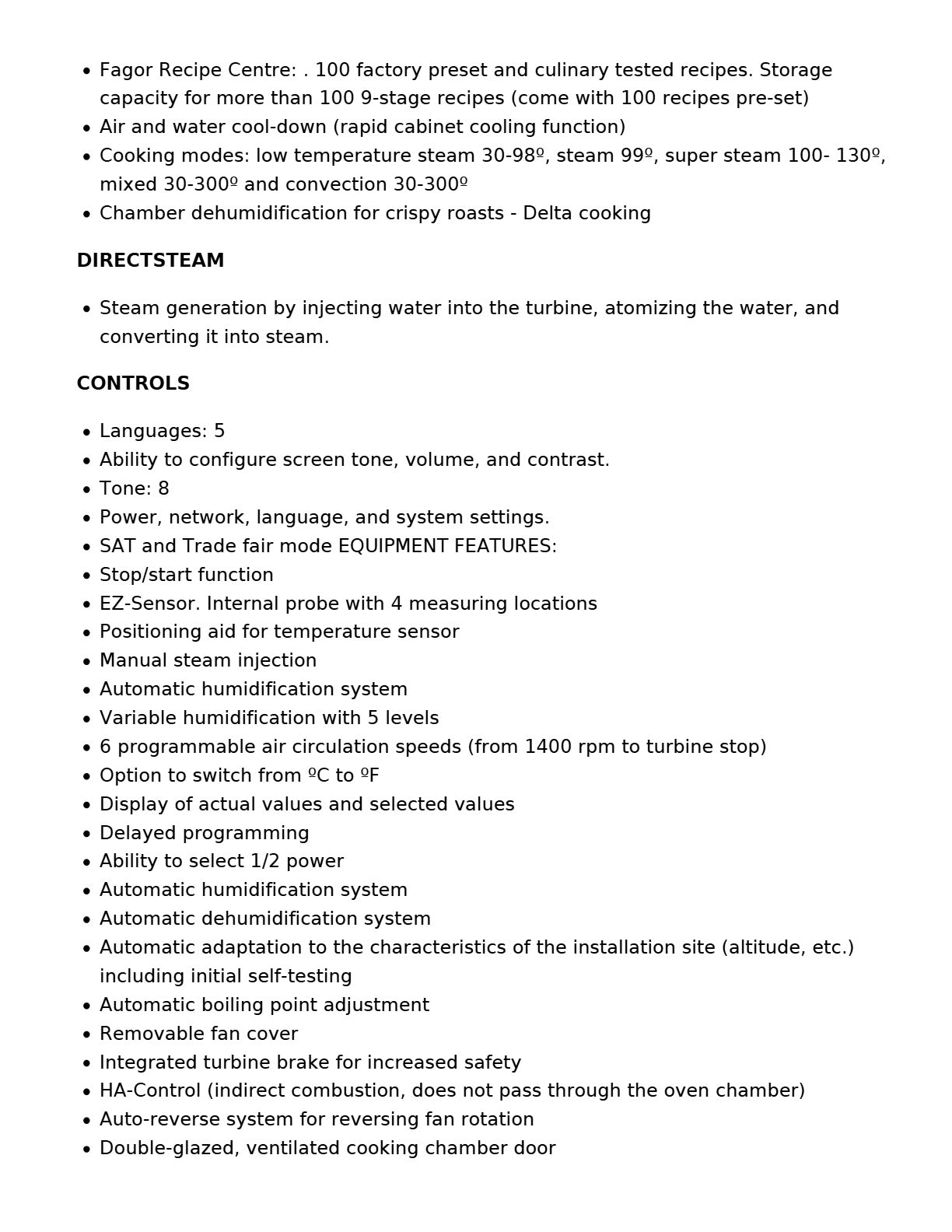 Fagor CW-201ERSWS - 20 Tray Combi Oven