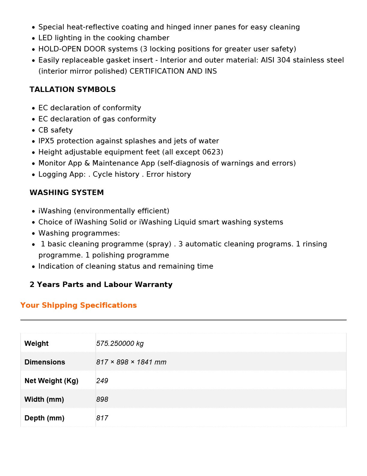 Fagor CW-201ERSWS - 20 Tray Combi Oven