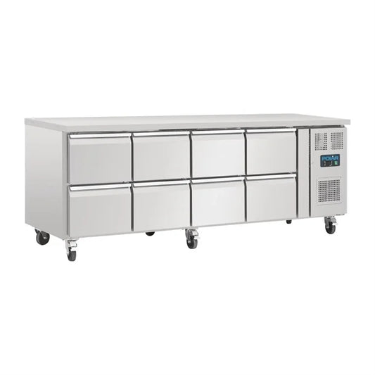 Polar DA549-A - Eight Drawer Counter Fridge