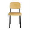 Bolero DM338 - Four Wooden Dining Chairs With Black Steel Frame