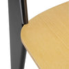 Bolero DM338 - Four Wooden Dining Chairs With Black Steel Frame
