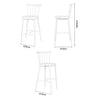 Bolero DP719 - Two Windsor White Aluminium Stools