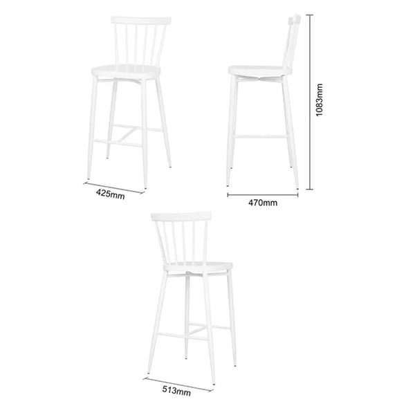 Bolero DP719 - Two Windsor White Aluminium Stools