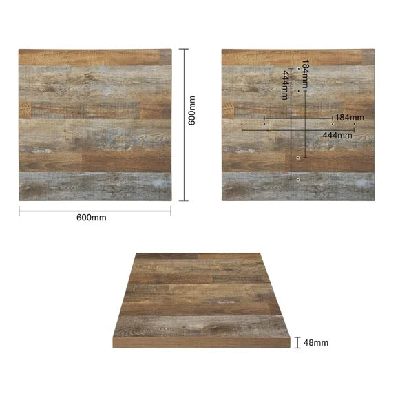 Bolero DR823 - Pre-Drilled Square Table Top