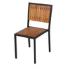 Bolero DS150 - Four Steel & Acacia Side Chairs