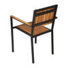 Bolero DS151 - Four Steel & Acacia Armchairs