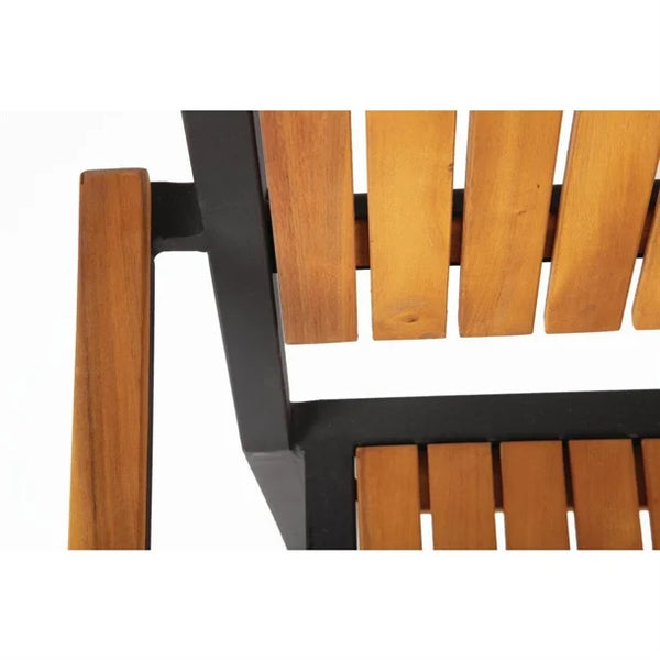 Bolero DS151 - Four Steel & Acacia Armchairs