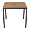 Bolero DS152 - Steel & Acacia Square Table 800mm