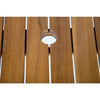 Bolero DS152 - Steel & Acacia Square Table 800mm