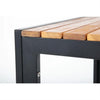 Bolero DS152 - Steel & Acacia Square Table 800mm