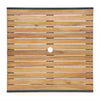 Bolero DS152 - Steel & Acacia Square Table 800mm