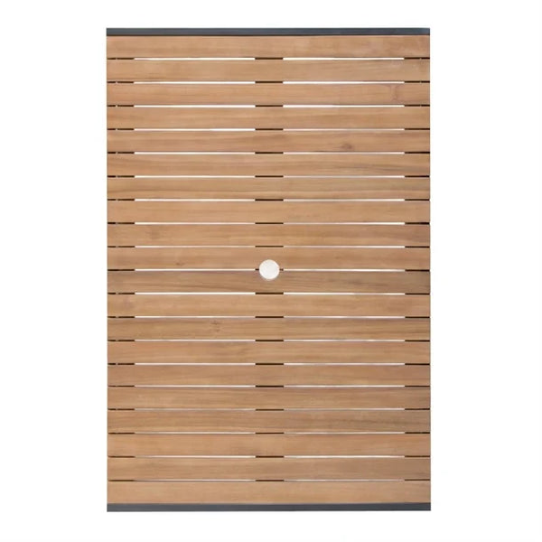 Bolero DS153 - Steel & Acacia Table 1200x800mm