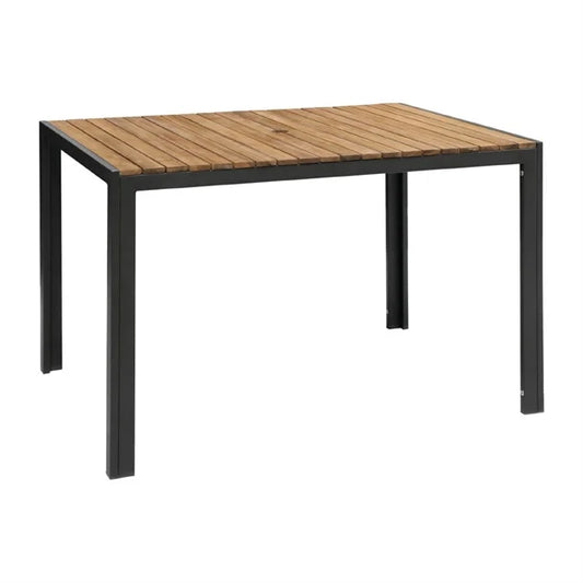 Bolero DS153 - Steel & Acacia Table 1200x800mm