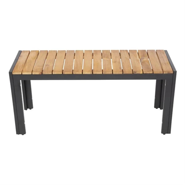 Bolero DS154 - Two Steel & Acacia Benches 1000x350mm