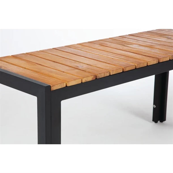 Bolero DS154 - Two Steel & Acacia Benches 1000x350mm