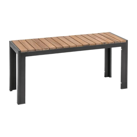 Bolero DS154 - Two Steel & Acacia Benches 1000x350mm