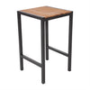 Bolero DS155 - Steel & Acacia Square Bar Table 600mm