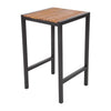 Bolero DS155 - Steel & Acacia Square Bar Table 600mm