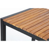 Bolero DS155 - Steel & Acacia Square Bar Table 600mm