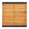 Bolero DS155 - Steel & Acacia Square Bar Table 600mm
