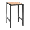 Bolero DS155 - Steel & Acacia Square Bar Table 600mm