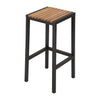 Bolero DS156 - Two Steel & Acacia Bar Stools