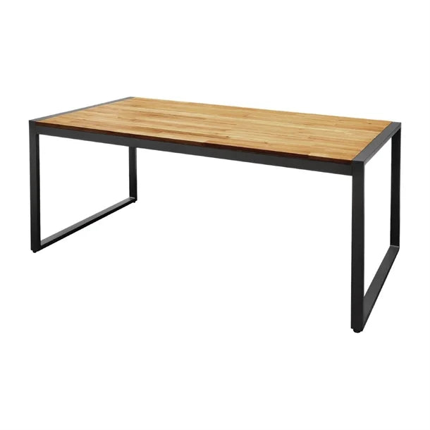 Bolero DS157 - Industrial Steel & Acacia Table 1800x900mm