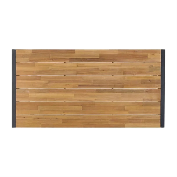 Bolero DS157 - Industrial Steel & Acacia Table 1800x900mm
