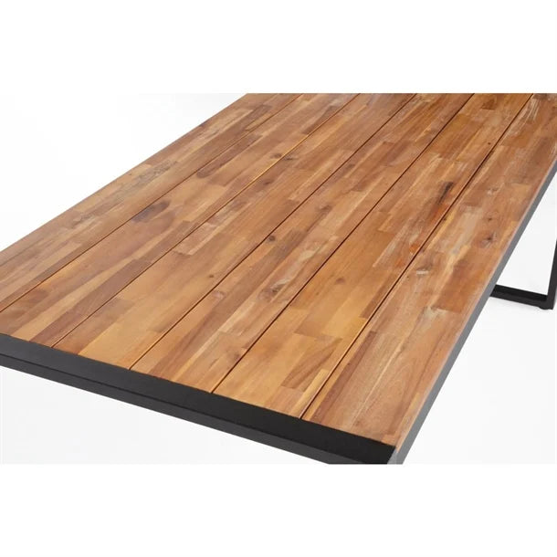 Bolero DS157 - Industrial Steel & Acacia Table 1800x900mm