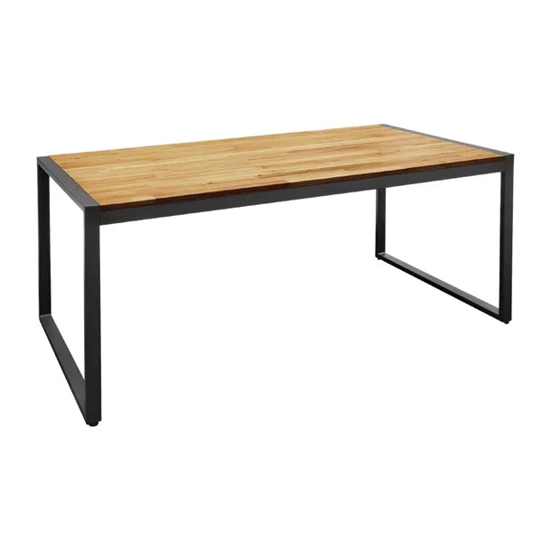 Bolero DS157 - Industrial Steel & Acacia Table 1800x900mm
