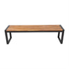 Bolero DS158 - Two Industrial Steel & Acacia Benches 1600x380mm