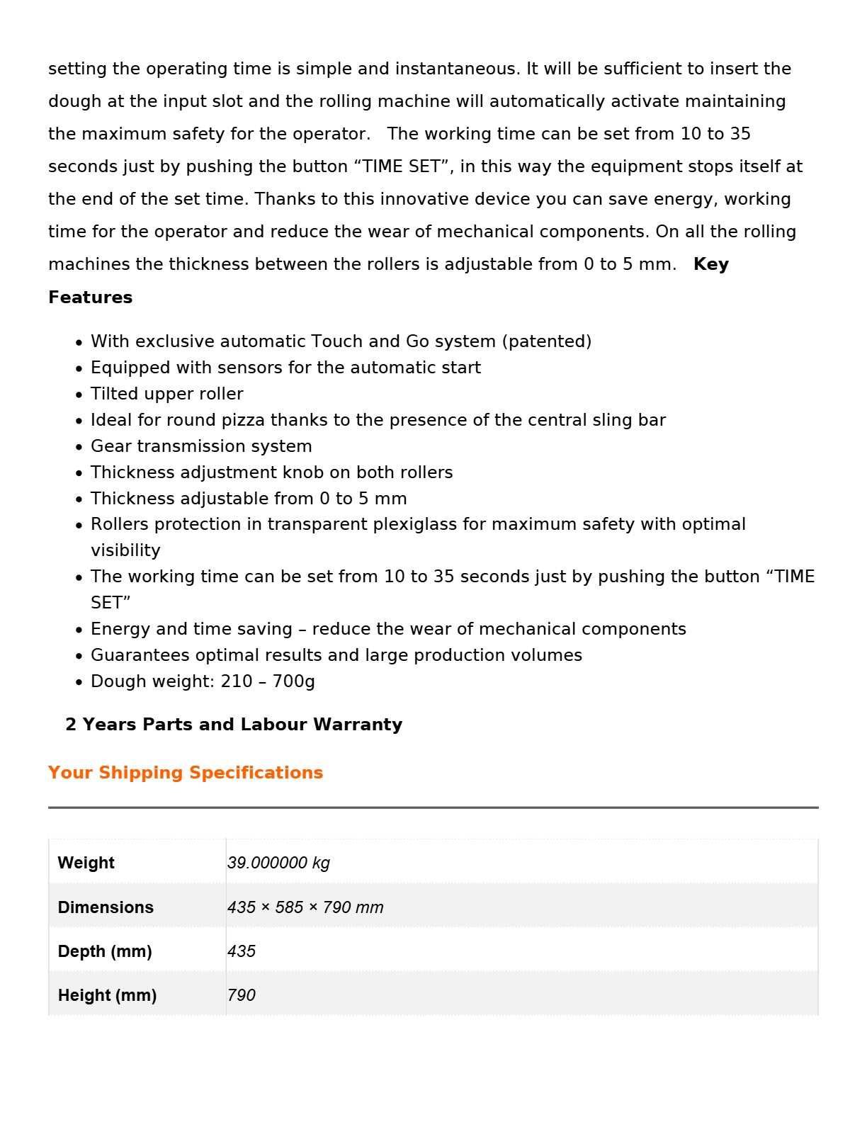Prismafood DSAT420 - Dough Roller