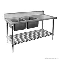 Modular Systems DSB6-1500L/A - Double Left Sink Bench