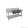 Modular Systems DSB7-2400R/A - Double Right Sink Bench